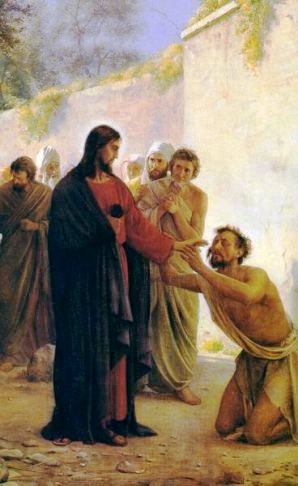 Jesus heilt einen Aussätzigen